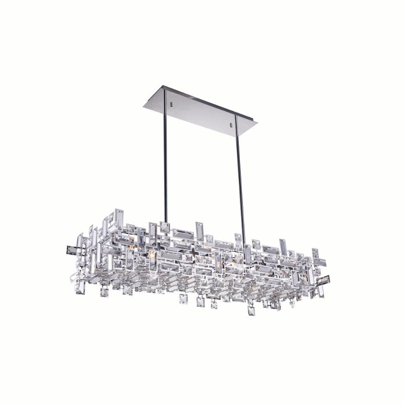 CWI Arley 12 Light Island Chandelier With Chrome Finish