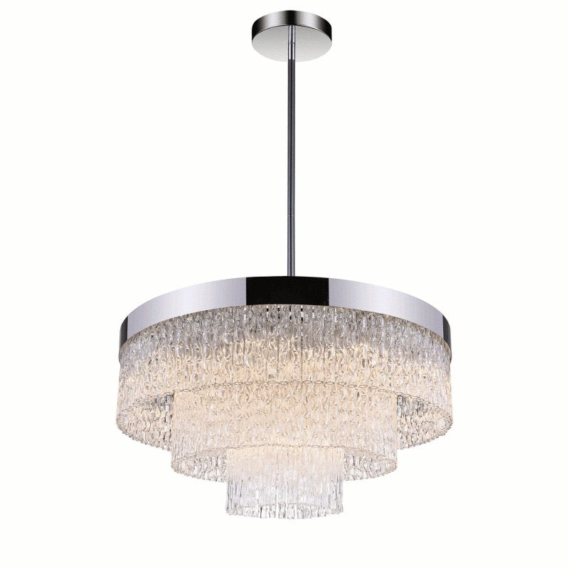 CWI Carlotta 12 Light Down Chandelier With Chrome Finish
