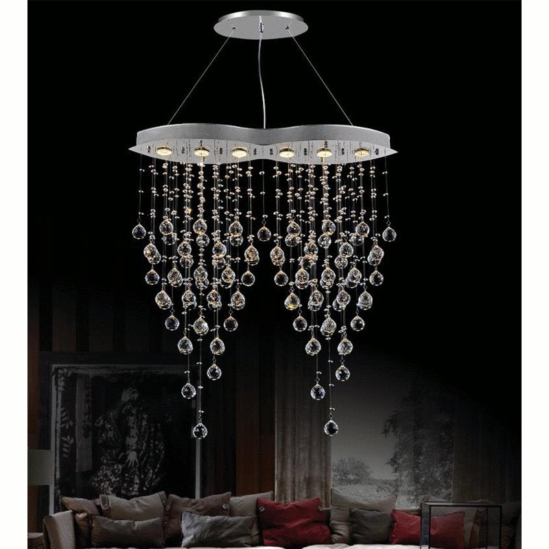 CWI Robin 6 Light Down Chandelier With Chrome Finish