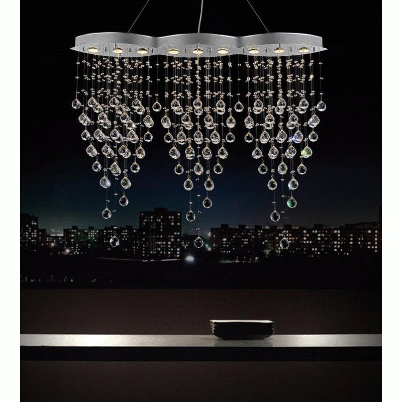 CWI Robin 9 Light Down Chandelier With Chrome Finish
