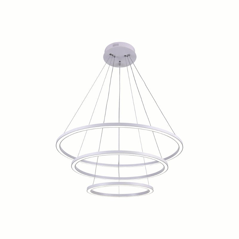CWI Chalice LED Chandelier With White Finish