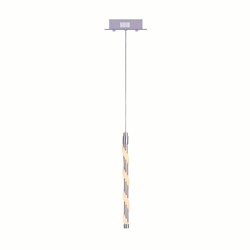 CWI Aegeus LED Down Mini Pendant With Chrome Finish