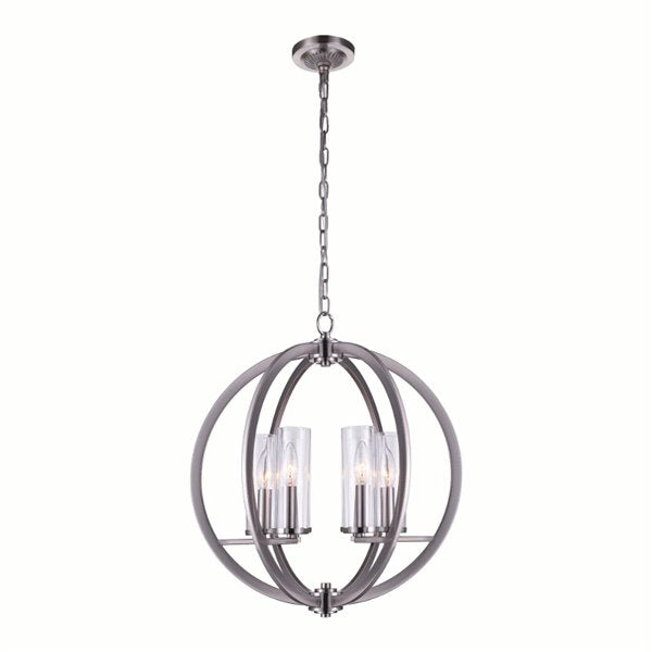 CWI Empire 4 Light Flush Mount With Chrome Finish