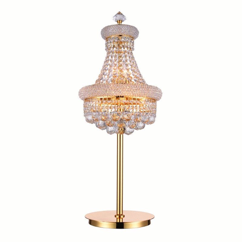 CWI Empire 6 Light Table Lamp With Gold Finish