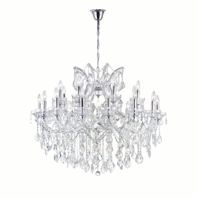 CWI Maria Theresa 19 Light Up Chandelier With Chrome Finish