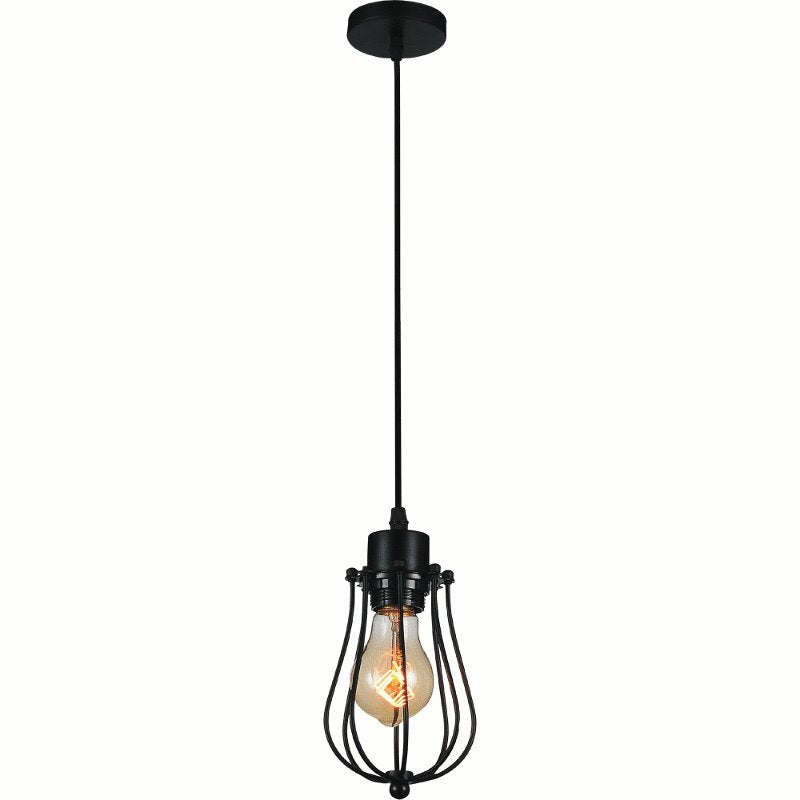 CWI Tomaso 1 Light Down Mini Pendant With Black Finish