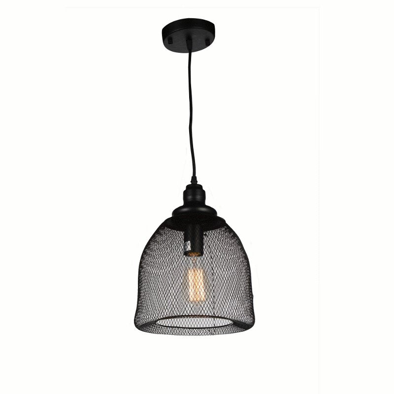 CWI Drea 1 Light Down Pendant With Black Finish