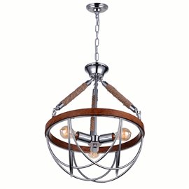 CWI Amazon 4 Light Up Pendant With Antique forged copper Finish