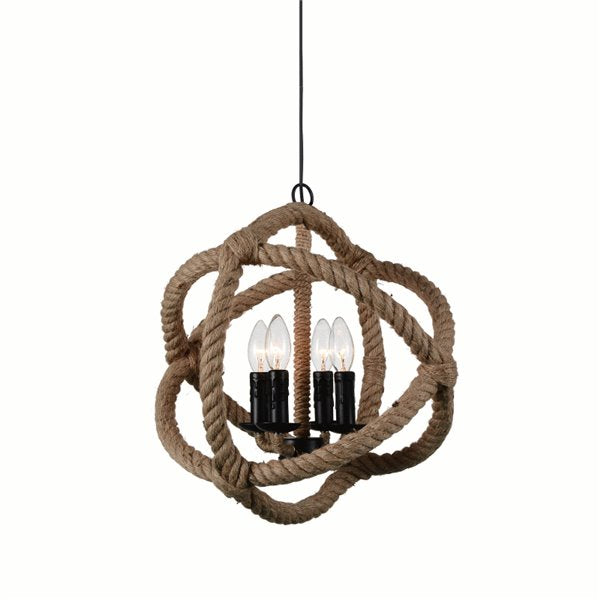 CWI Keila 1 Light Down Pendant With Black & Gold Finish