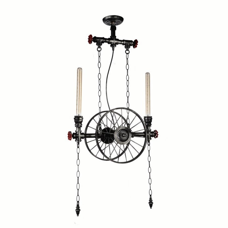 CWI Rio  2 Light Up Chandelier With Gray Finish