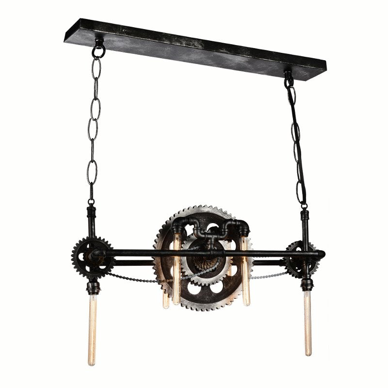 CWI Oder  6 Light Down Chandelier With Silver Gray Finish