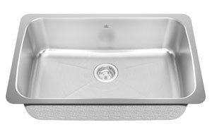 Kindred KSS5UA Single bowl undermount sink 18 gauge crease bowl bottom