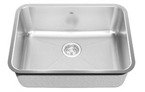 Kindred KSS6UA Single bowl undermount sink 18 gauge crease bowl bottom