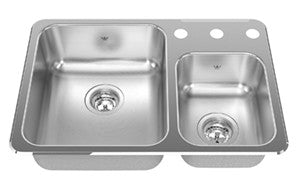 Kindred QCMA1826 Double Bowl combination 20 gauge
