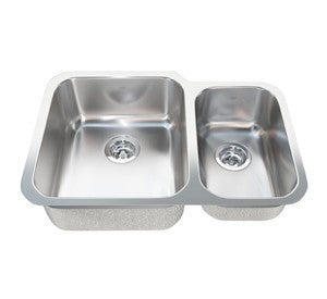 Kindred QCMA182673 Double Bowl combination 20 gauge 3 faucet holes