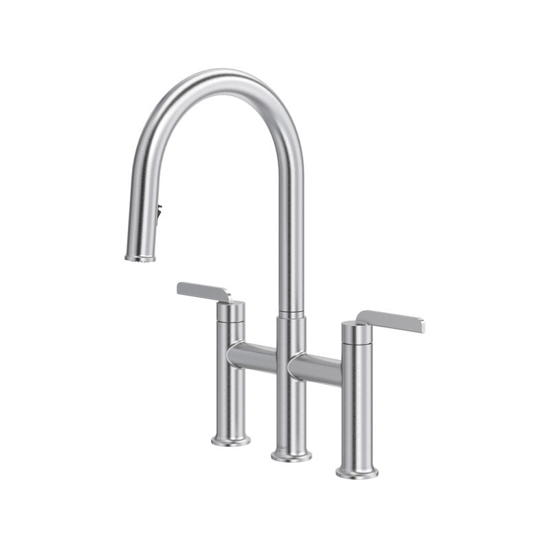 Riobel Authentica AU400 Bridge Pull-Down Kitchen Faucet with C-Spout